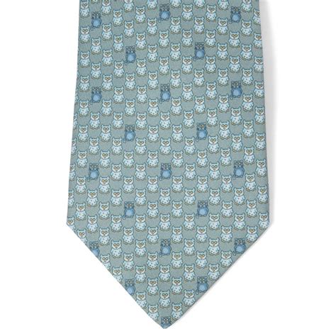 hermes owl tie|hermes silk ties.